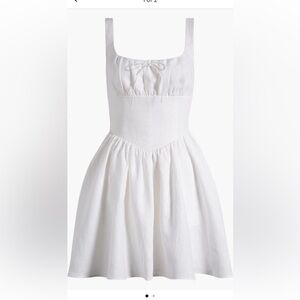 Reformation Daria Linen Mini Dress - White